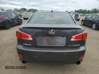 2009 Lexus IS 250 with VIN JTHCK262195028304, listed as a Copart auction lot 61438245 with 152,572 mi miles and Salvage title. Bid and sale history available at DreamBid. Image 6.