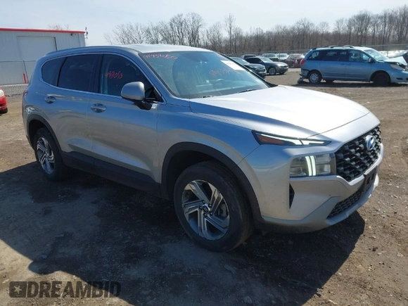 2021 Hyundai Santa Fe SE with VIN 5NMS1DAJ5MH320635, listed as a IAAI auction lot 41951050 with 26,593 mi miles. Bid and sale history available at carsss.com. Image 1.