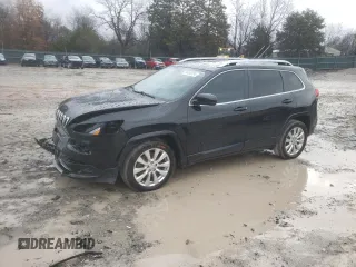 2017 Jeep Cherokee Overland with VIN 1C4PJLJB5HW573935, listed as a Copart auction lot 84252234 with 108,096 mi miles and Salvage title. Bid and sale history available at DreamBid. Image 1.