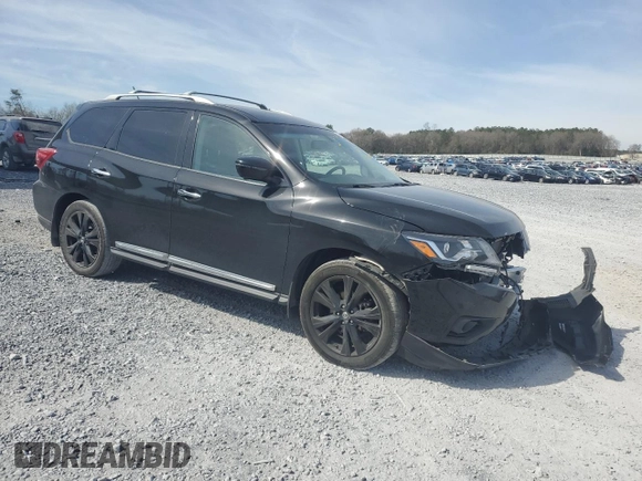 2017 Nissan Pathfinder Platinum with VIN 5N1DR2MN4HC902813, listed as a Copart auction lot 49719415 with 117,231 mi miles and Salvage Title. Bid and sale history available at carsss.com. Image 4.