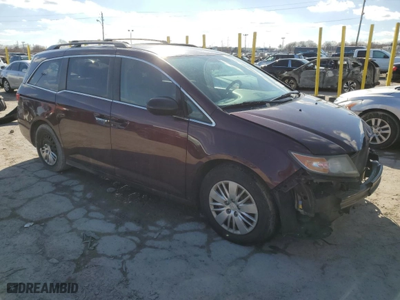 2014 Honda Odyssey LX with VIN 5FNRL5H26EB043624, listed as a Copart auction lot 47410315 with 185,302 mi miles and Salvage Title. Bid and sale history available at carsss.com. Image 4.