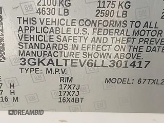 2020 GMC Terrain SLE z VIN 3GKALTEV6LL301417, wystawiony jako IAAI lot #42534528 z przebiegiem 28 864 mil mil oraz . Historia ofert i sprzedaży dostępna na DreamBid. Obrazek 9.