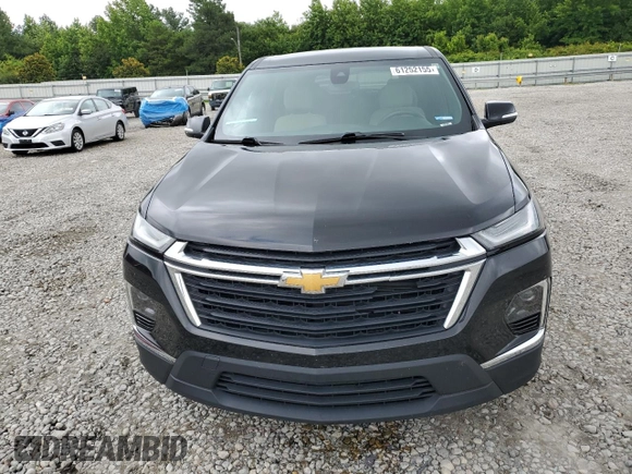 2023 Chevrolet Traverse LS with VIN 1GNERFKW6PJ108991, listed as a Copart auction lot 61252155 with 59,188 mi miles and Salvage title. Bid and sale history available at DreamBid. Image 5.
