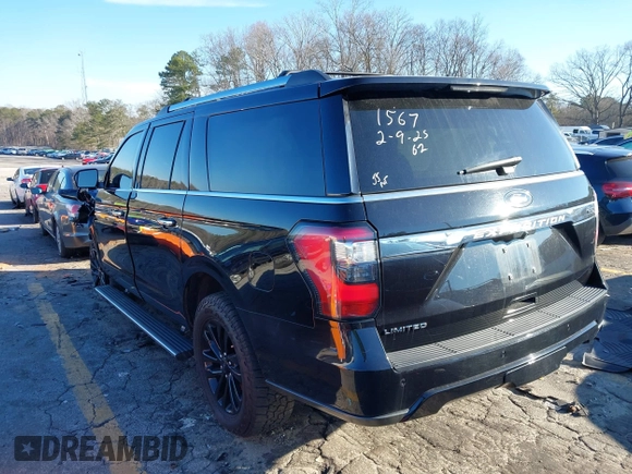 2020 Ford Expedition Max Limited z VIN 1FMJK2AT9LEA11567, wystawiony jako IAAI lot #41592375 z przebiegiem 96 659 mil mil oraz . Historia ofert i sprzedaży dostępna na DreamBid. Obrazek 3.