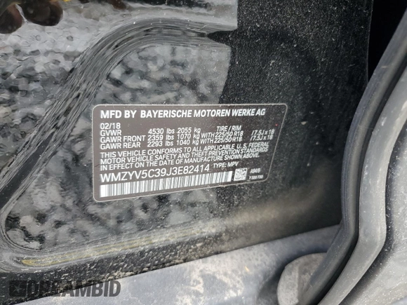 2018 MINI Countryman Cooper z VIN WMZYV5C39J3E82414, wystawiony jako Copart lot #58303565 z przebiegiem 57 905 mil mil oraz Czysty tytuł • Clean title. Historia ofert i sprzedaży dostępna na DreamBid. Obrazek 12.