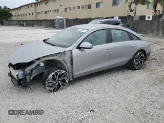 2024 Hyundai IONIQ 6 SEL with VIN KMHM34AA0RA077204, listed as a Copart auction lot 85258574 with 0 mi miles and Non Repairable. Bid and sale history available at carsss.com. Image 1.