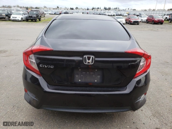2018 Honda Civic Sedan LX with VIN 2HGFC2F50JH521833, listed as a Copart auction lot 48082415 with 104,285 mi miles and Salvage Title. Bid and sale history available at carsss.com. Image 6.