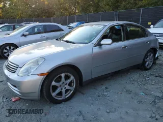 2003 Infiniti G35 w/Leather with VIN JNKCV51EX3M318774, listed as a Copart auction lot 76912684 with 173,249 mi miles and Salvage Title. Bid and sale history available at DreamBid. Image 1.