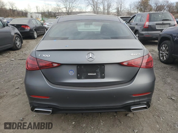 2022 Mercedes-Benz C 300 with VIN W1KAF4HB0NR048123, listed as a Copart auction lot 80442144 with 18,275 mi miles and Salvage Title. Bid and sale history available at DreamBid. Image 6.