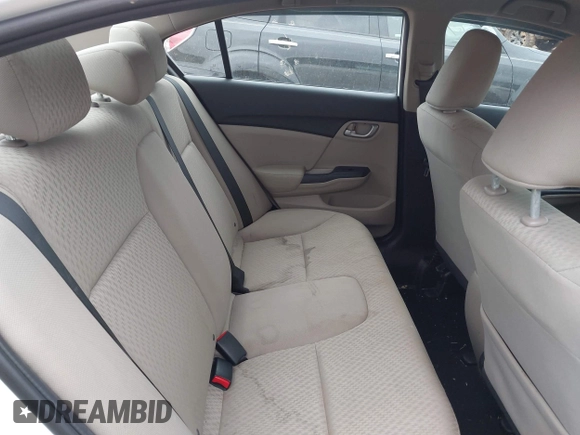 2015 Honda Civic Sedan LX with VIN 19XFB2F54FE055697, listed as a IAAI auction lot 41946292 with 49,879 mi miles. Bid and sale history available at carsss.com. Image 8.