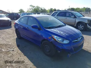 2012 Hyundai Accent GLS with VIN KMHCT4AE5CU207207, listed as a IAAI auction lot 42153757 with 163,278 mi miles. Bid and sale history available at carsss.com. Image 1.
