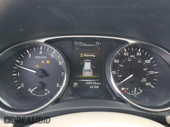 2014 Nissan Rogue SV with VIN 5N1AT2MT3EC810042, listed as a Copart auction lot 55498375 with 108,918 mi miles and Salvage Title. Bid and sale history available at DreamBid. Image 9.
