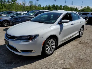 2015 Chrysler 200 C with VIN 1C3CCCCB2FN575185, listed as a Copart auction lot 48796904 with 51,752 mi miles and Salvage Title. Bid and sale history available at carsss.com. Image 1.