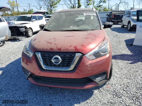 2018 Nissan Kicks SV with VIN 3N1CP5CUXJL504762, listed as a Copart auction lot 48464885 with 0 mi miles and Salvage Title. Bid and sale history available at carsss.com. Image 5.