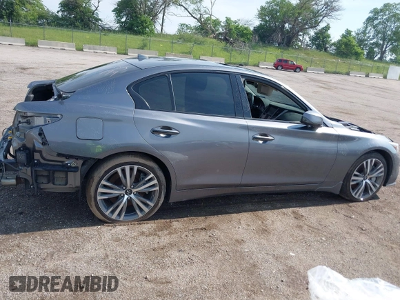 2020 Infiniti Q50 Luxe with VIN JN1EV7AR1LM255530, listed as a IAAI auction lot 42402566 with 58,807 mi miles and . Bid and sale history available at DreamBid. Image 13.