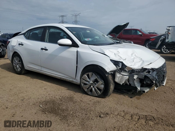 2024 Nissan Sentra S with VIN 3N1AB8BV0RY218483, listed as a Copart auction lot 54877765 with 44,261 mi miles and Non repairable. Bid and sale history available at DreamBid. Image 4.
