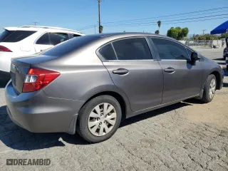 2012 Honda Civic Sdn LX with VIN 19XFB2F50CE304007, listed as a Copart auction lot 49534745 with 329,732 mi miles and Clean Title. Bid and sale history available at carsss.com. Image 3.