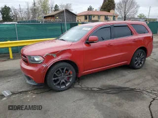 2016 Dodge Durango R/T with VIN 1C4SDJCT1GC477487, listed as a Copart auction lot 53874955 with 109,052 mi miles and Salvage title. Bid and sale history available at DreamBid. Image 1.