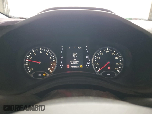 2017 Jeep Renegade Latitude with VIN ZACCJBBB2HPG45310, listed as a Copart auction lot 55949625 with 107,609 mi miles and Salvage title. Bid and sale history available at DreamBid. Image 9.