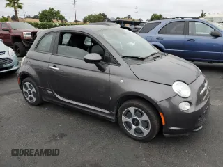 2015 FIAT 500e with VIN 3C3CFFGE6FT638320, listed as a Copart auction lot 66402495 with 74,257 mi miles and Clean title. Bid and sale history available at DreamBid. Image 4.