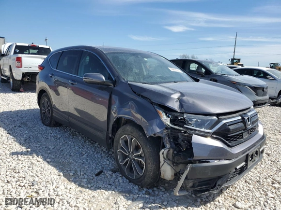 2022 Honda CR-V EX with VIN 5J6RW1H53NA010240, listed as a Copart auction lot 46890355 with 49,662 mi miles and Salvage Title. Bid and sale history available at carsss.com. Image 4.