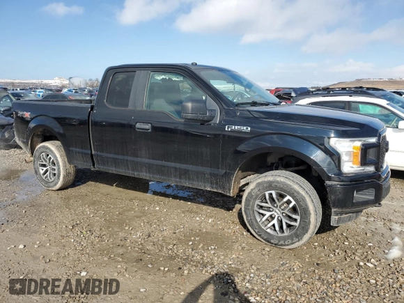 2018 Ford F-150 XL with VIN 1FTEX1EP5JKC12119, listed as a Copart auction lot 46260685 with 161,053 mi miles and Salvage Title. Bid and sale history available at carsss.com. Image 4.