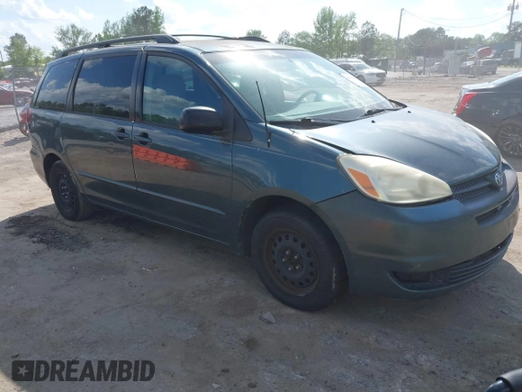 2005 Toyota Sienna CE with VIN 5TDZA23C05S294140, listed as a IAAI auction lot 42192185 with 204,621 mi miles and . Bid and sale history available at DreamBid. Image 1.
