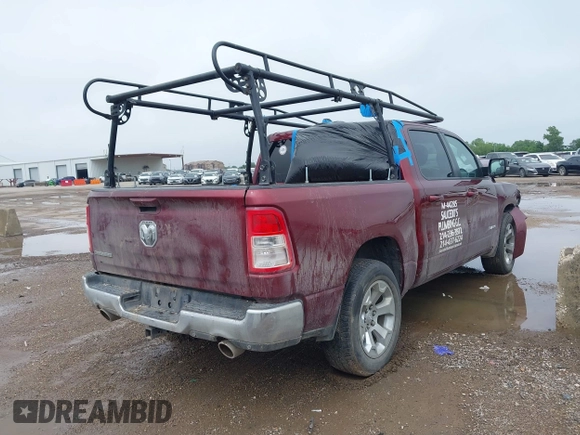 2022 Ram 1500 Big Horn with VIN 1C6RREFT4NN119974, listed as a IAAI auction lot 42162712 with 123,724 mi miles and . Bid and sale history available at DreamBid. Image 4.