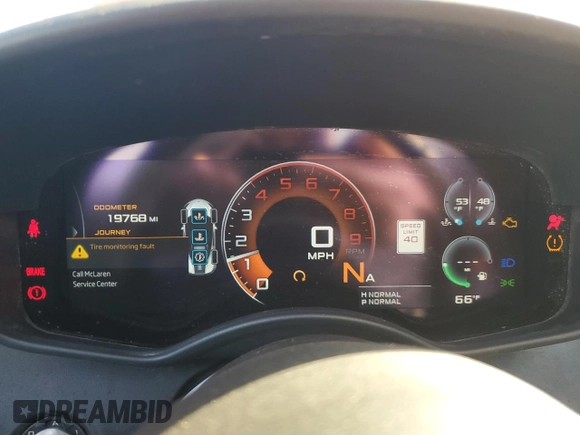 2019 McLaren 570S z VIN SBM13FAA3KW006503, wystawiony jako Copart lot #84487784 z przebiegiem Nie podano mil oraz Szkody całkowita. Historia ofert i sprzedaży dostępna na DreamBid. Obrazek 9.