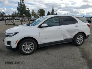 2022 Chevrolet Equinox LT with VIN 3GNAXKEV8NL195184, listed as a Copart auction lot 43875245 with 49,322 mi miles and Salvage Title. Bid and sale history available at DreamBid. Image 1.