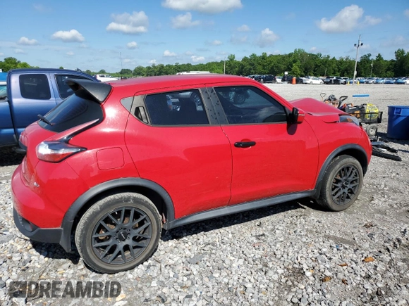 2015 Nissan Juke SV with VIN JN8AF5MVXFT557323, listed as a Copart auction lot 56647975 with Not provided miles and Clean title. Bid and sale history available at DreamBid. Image 3.
