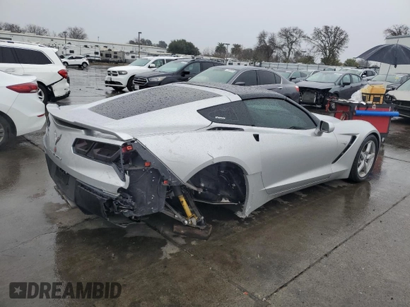 2015 Chevrolet Corvette 1LT with VIN 1G1YB2D73F5121447, listed as a Copart auction lot 43639735 with 40,398 mi miles and Salvage Title. Bid and sale history available at carsss.com. Image 3.