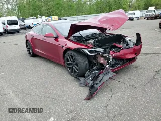 2024 Tesla Model S with VIN 5YJSA1E54RF542748, listed as a Copart auction lot 55210615 with Not provided miles and Salvage title. Bid and sale history available at DreamBid. Image 13.