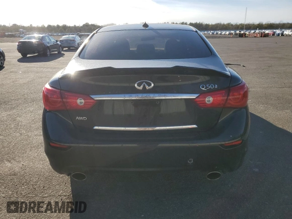 2015 Infiniti Q50 Premium with VIN JN1BV7ARXFM423673, listed as a Copart auction lot 47127065 with 112,692 mi miles and Clean Title. Bid and sale history available at carsss.com. Image 6.