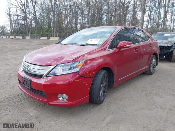 2010 Lexus HS 250h with VIN JTHBB1BA2A2037800, listed as a IAAI auction lot 41917292 with 1 mi miles. Bid and sale history available at carsss.com. Image 2.