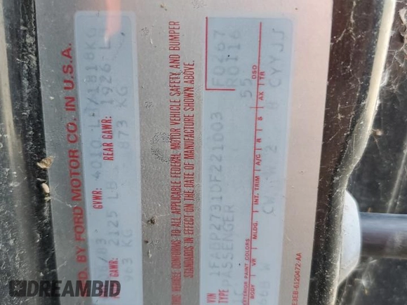 1983 Ford Mustang z VIN 1FABP2731DF221003, wystawiony jako Copart lot #72043544 z przebiegiem 20 777 mil mil oraz Szkoda całkowita • Salvage title. Historia ofert i sprzedaży dostępna na DreamBid. Obrazek 12.