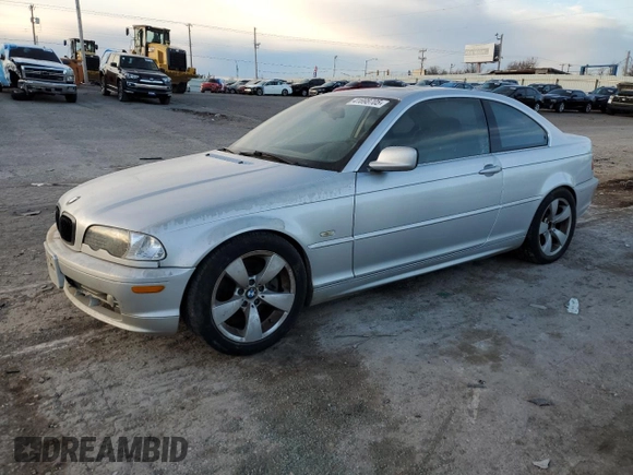 2001 BMW 3 Series 330Ci with VIN WBABN53421JU37173, listed as a Copart auction lot 41698705 with 292,771 mi miles and Clean Title. Bid and sale history available at carsss.com. Image 1.