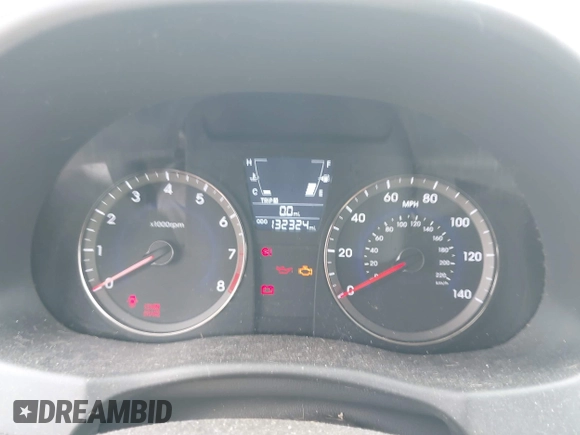2014 Hyundai Accent GLS with VIN KMHCT4AE0EU622079, listed as a IAAI auction lot 42132818 with 132,324 mi miles. Bid and sale history available at carsss.com. Image 7.