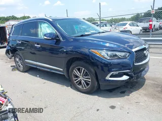 2020 Infiniti QX60 Luxe with VIN 5N1DL0MM6LC540330, listed as a IAAI auction lot 42623035 with 61,157 mi miles and . Bid and sale history available at DreamBid. Image 1.