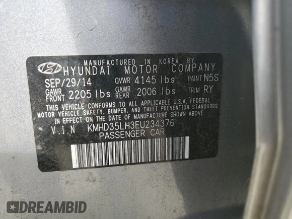 2014 Hyundai Elantra GT with VIN KMHD35LH3EU234376, listed as a Copart auction lot 69895734 with 202,884 mi miles and Salvage Title. Bid and sale history available at carsss.com. Image 12.