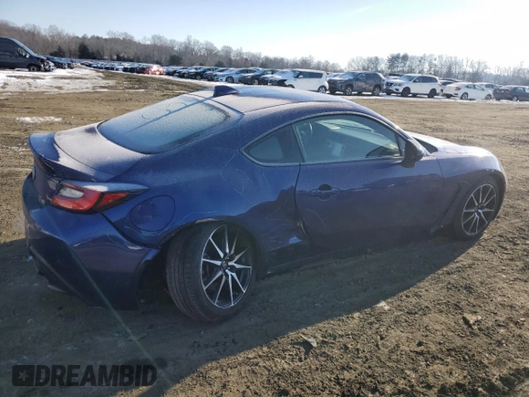 2022 Toyota 86 with VIN JF1ZNBC18N8750799, listed as a Copart auction lot 42347145 with 25,544 mi miles and Salvage Title. Bid and sale history available at DreamBid. Image 3.