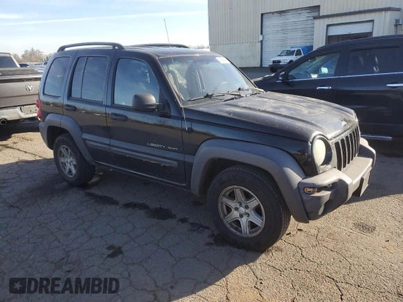 2003 Jeep Liberty Sport with VIN 1J4GK48KX3W658457, listed as a Copart auction lot 41863855 with 194,747 mi miles and Salvage Title. Bid and sale history available at DreamBid. Image 4.