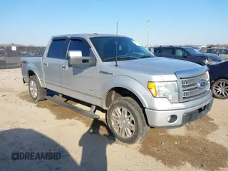 2012 Ford F-150 XL with VIN 1FTFW1ET6CFB90468, listed as a IAAI auction lot 41227555 with 129,785 mi miles. Bid and sale history available at carsss.com. Image 1.