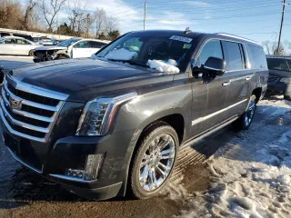2019 Cadillac Escalade ESV Premium Luxury z VIN 1GYS4JKJXKR376271, wystawiony jako Copart lot #89152215 z przebiegiem 110 842 mil mil oraz Szkoda całkowita • Salvage title. Historia ofert i sprzedaży dostępna na DreamBid. Obrazek 1.