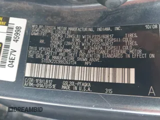 2009 Toyota Sienna XLE with VIN 5TDZK22C99S263134, listed as a IAAI auction lot 42427811 with 171,417 mi miles and . Bid and sale history available at DreamBid. Image 9.