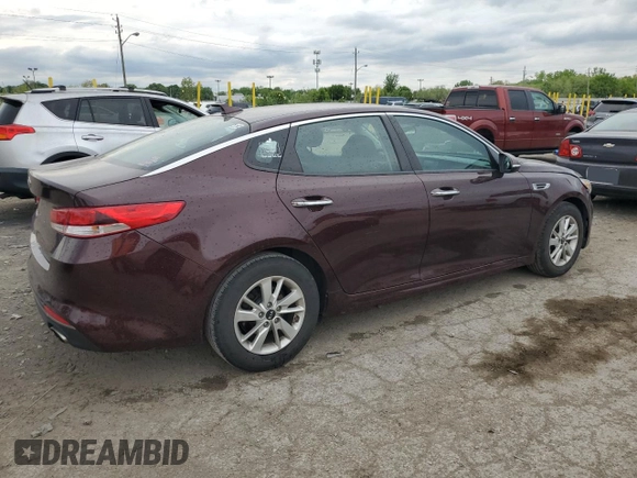 2018 Kia Optima LX z VIN 5XXGT4L30JG188098, wystawiony jako Copart lot #56642445 z przebiegiem 85 159 mil mil oraz Szkoda całkowita • Salvage title. Historia ofert i sprzedaży dostępna na DreamBid. Obrazek 3.