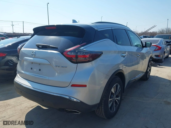 2020 Nissan Murano SV with VIN 5N1AZ2BS7LN124449, listed as a IAAI auction lot 41775387 with 106,558 mi miles. Bid and sale history available at carsss.com. Image 4.