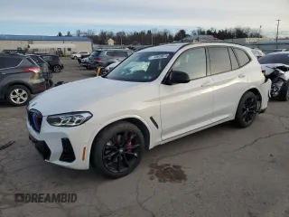 2022 BMW X3 M40i with VIN 5UX83DP02N9J60454, listed as a Copart auction lot 45878875 with 54,222 mi miles and Salvage Title. Bid and sale history available at carsss.com. Image 1.