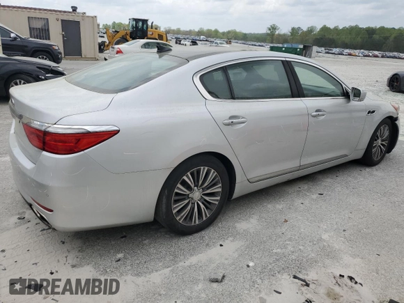 2017 Kia K900 Luxury with VIN KNALU4D36H6035113, listed as a Copart auction lot 52141195 with 92,299 mi miles and Salvage Title. Bid and sale history available at carsss.com. Image 3.