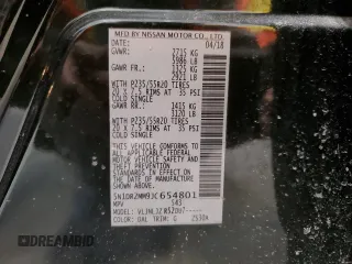 2018 Nissan Pathfinder Platinum with VIN 5N1DR2MM9JC654801, listed as a Copart auction lot 48439965 with 95,823 mi miles and Clean title. Bid and sale history available at DreamBid. Image 15.